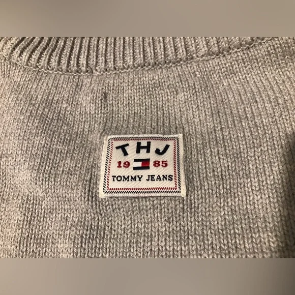 Vintage TOMMY HILFIGER JEANS FLAG Crew Knit Sweater L sportsman Rlpc Rlx Usa Ltd